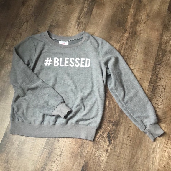 Crew Neck #blessed sweatshirt - Picture 1 of 3
